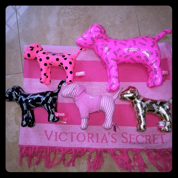 PINK Victoria's Secret Other - PINK Victoria's Secret Throw Blanket and 5 Dogs